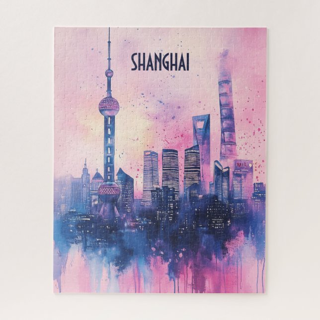 Travel to Shanghai China Jigsaw Puzzle (Vertical)