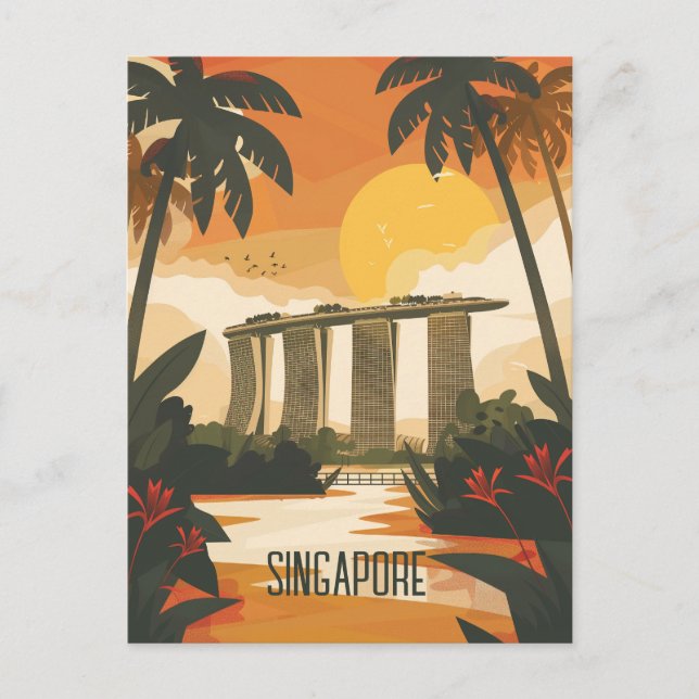 Travel to Singapore Postcard (Front)