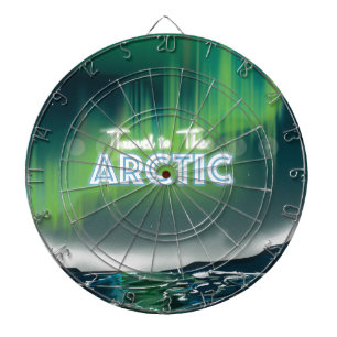 Travel to the Arctic Travel Poster Art Dartboard
