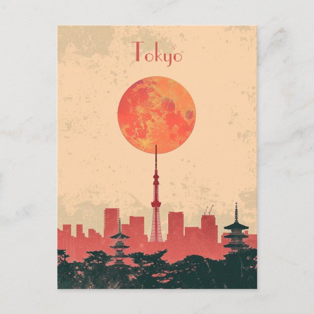 Travel to Tokyo Postcard (Front)