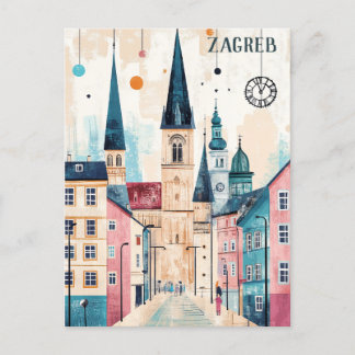Travel to Zagreb Croatia Postcard