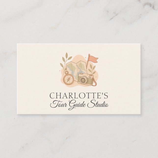 Travel Tourism Guide Business Card (Front)
