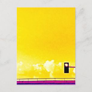 Travel Traffic Light Adventure Photo Art Colourful Postcard
