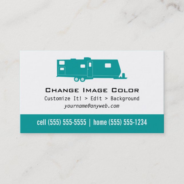 Travel Trailer - Personal Business Card (Front)