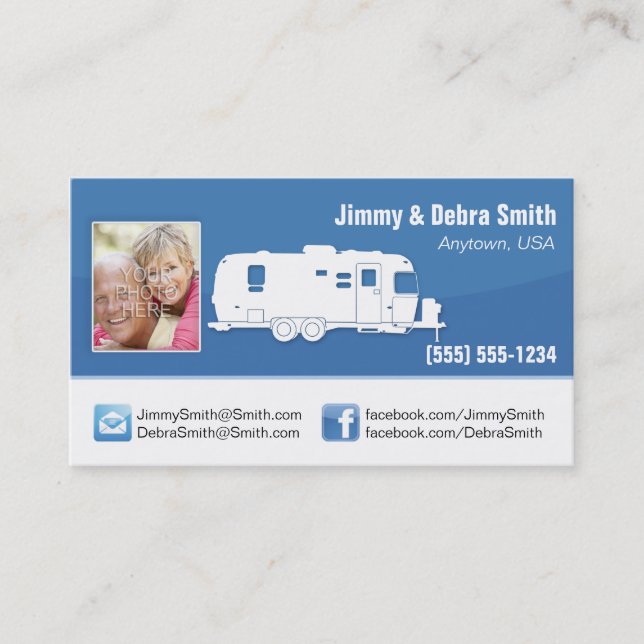 Travel Trailer RV / Camping Cards (Front)