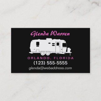 Travel Trailer RV Silhouette Calling Card