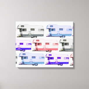 Travel Trailer Vintage Canvas Print