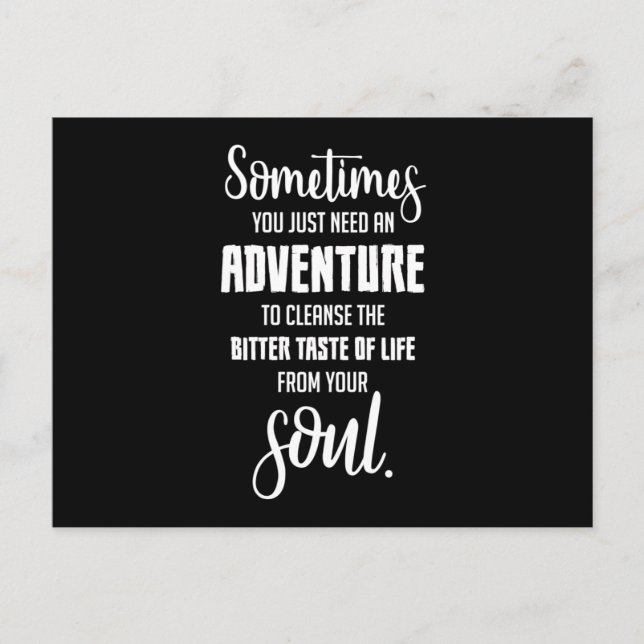 Travel Travelling Quotes Adventure Quote Gift Idea Postcard (Front)