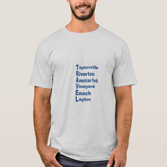TRAVEL UTAH Men's Ash T-Shirt (Front)