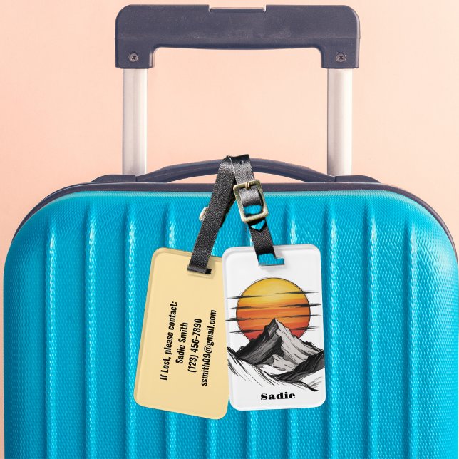 Travel Vacation Adventure Mountain Cloud Landscape Luggage Tag (Creator Uploaded)