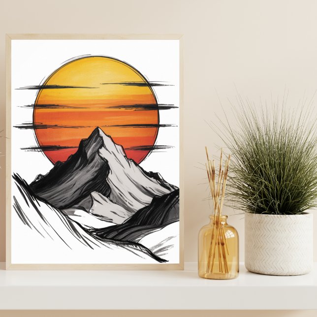 Travel Vacation Adventure Mountain Cloud Landscape Poster (Creator Uploaded)