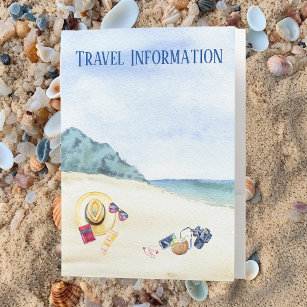 Travel Vacation Planing Trip Information Beach Pocket Folder