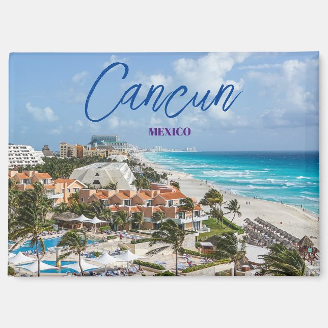  Travel Vacation Souvenir Cancun Mexico Magnet (Front)