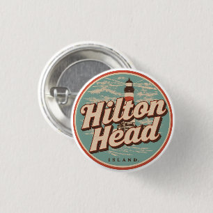 Travel vintage Hilton Head Island lighthouse gifts 3 Cm Round Badge