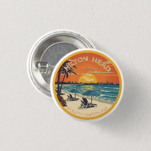 Travel vintage Hilton Head Island lighthouse gifts 3 Cm Round Badge