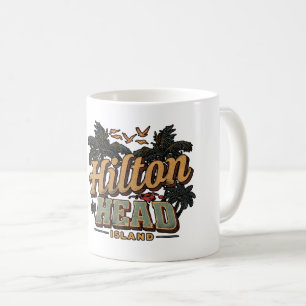 Travel vintage Hilton Head Island lighthouse gifts Coffee Mug