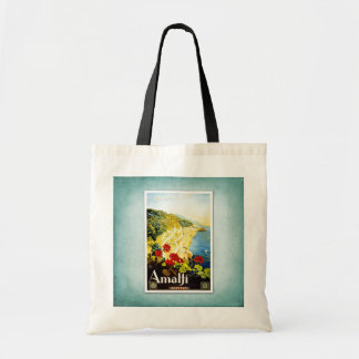 Travel Vintage Poster Amalfi Italy Tote Bag