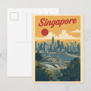 Travel Vintage singapore gardens by the bay gifts Postcard