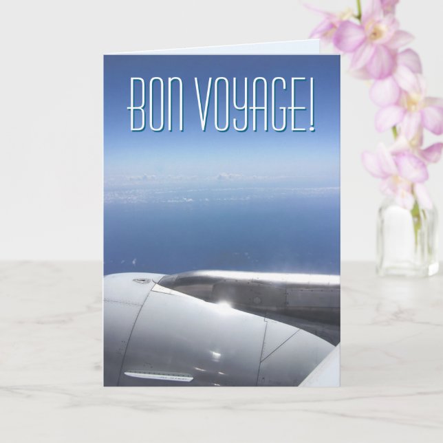 Travel Wanderlust Window Seat Bon Voyage Card (Orchid)