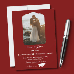 Travel Wedding Paper Aeroplane Modern Save The Dat Invitation