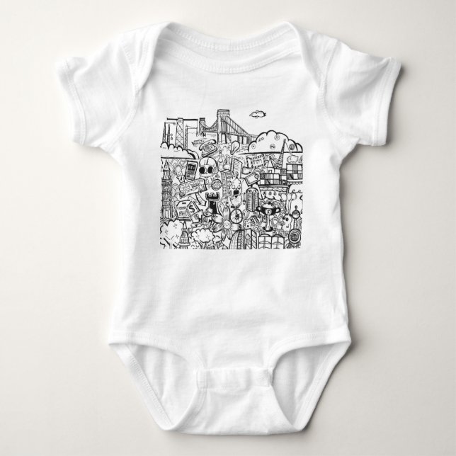 Travel with Pen Baby Bodysuit (Front)
