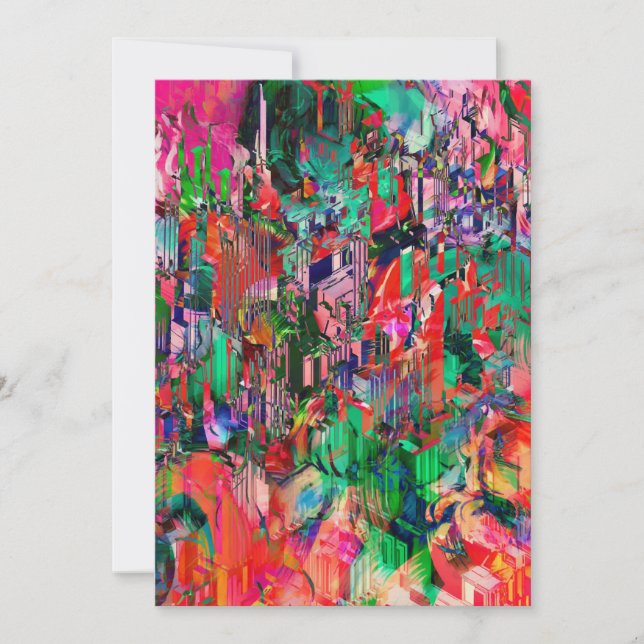 Travel World Abstract City Building Skyline Holiday Card (Front)