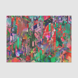 Travel World Abstract City Building Skyline Tissue Paper