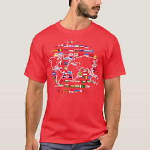 Travel World Map Traveller International World Fla T-Shirt