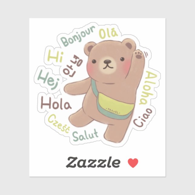 Traveler Bear: Greetings Illustration (Sheet)