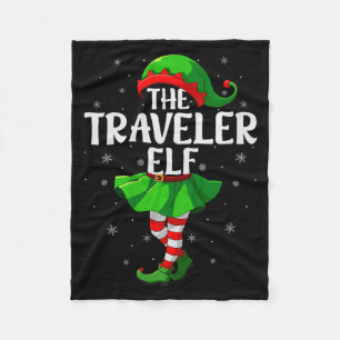 Traveler Elf Christmas Girls Women Elf Squad Xmas  Fleece Blanket