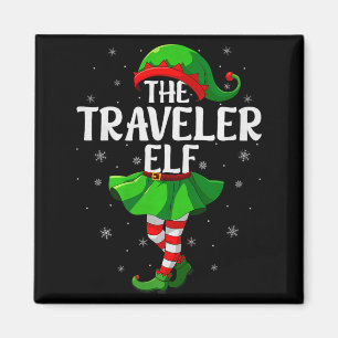 Traveler Elf Christmas Girls Women Elf Squad Xmas  Magnet