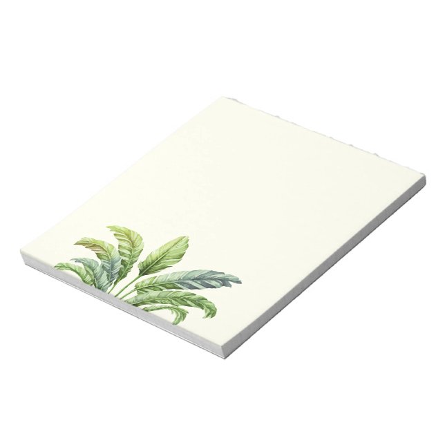 Travelers Palm Tree Tropical Boho Notepad (Rotated)