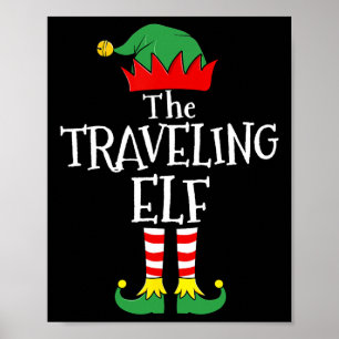 Traveling Elf Matching Family Group Christmas Part Poster