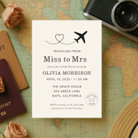 Traveling From Miss to Mrs Bridal Shower