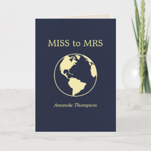 Traveling From Miss to Mrs Passport Bridal Shower Invitation