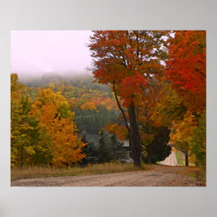 "TRAVELING THE BACK ROADS/FALL COLOR" POSTER