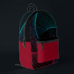 "Traveling through the Grid" Retro Backpack<br><div class="desc">- 90's Inspired Multi-Color Geometric Pattern Design (multi-layered) "Traveling through the Grid" Retro Backpack.</div>