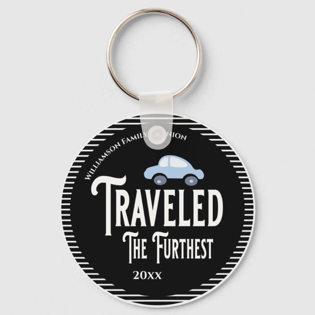 Travelled The Furthest Car Reunion Award Prize Key Ring (Front)