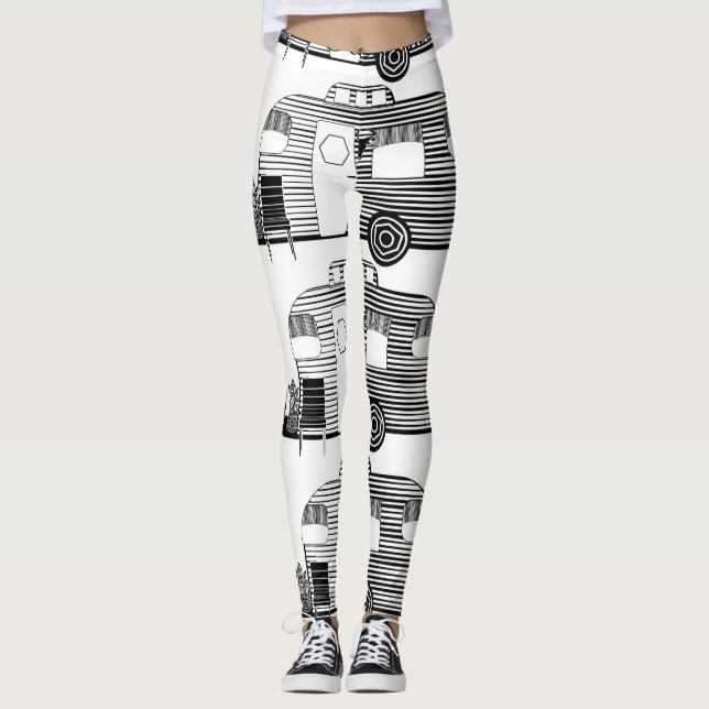 Traveller Camper Caravan Thunder_Cove Leggings (Front)