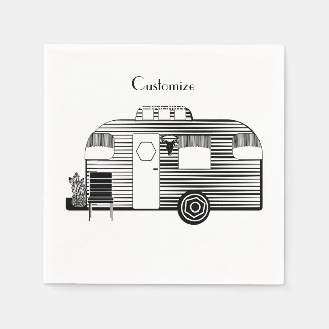 Traveller Camper Caravan Thunder_Cove  Napkin (Front)