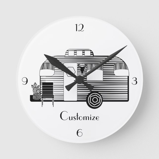 Traveller Camper Caravan Thunder_Cove  Round Clock (Front)
