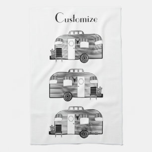 Traveller Camper Caravan Thunder_Cove  Tea Towel