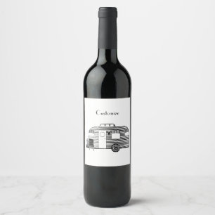 Traveller Camper Caravan Thunder_Cove Wine Label