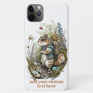Traveller Chipmunk Wildflower Cottagecore Custom Case-Mate iPhone Case