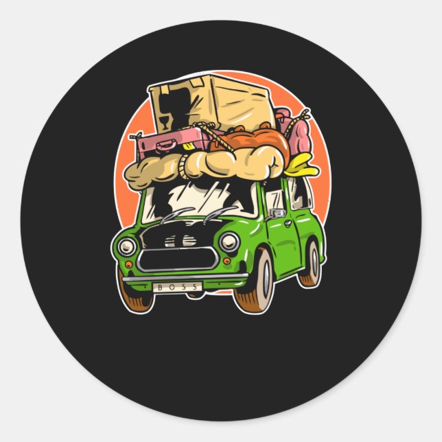 Traveller Classic Round Sticker (Front)