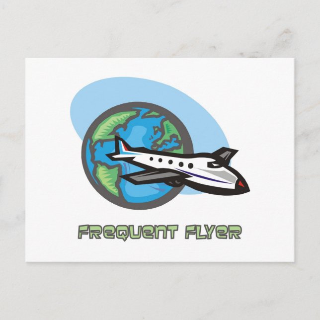 Traveller: Frequent flyer passenger aeroplane Postcard (Front)