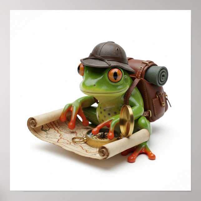 Traveller Frog Graphic Poster (Front)