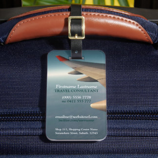 Traveller Travel Consultant Plane Wing Luggage Tag