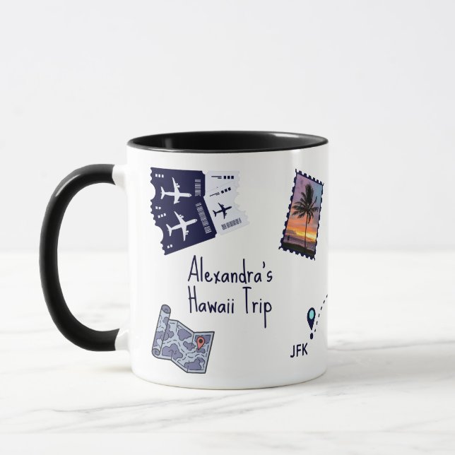 Traveller Trip Memories Personalised Mug (Left)