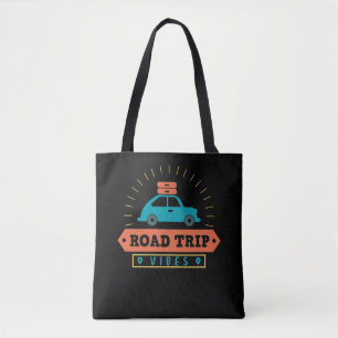 Traveller Vacation Road Trip Vibes Palm Tree Tote Bag